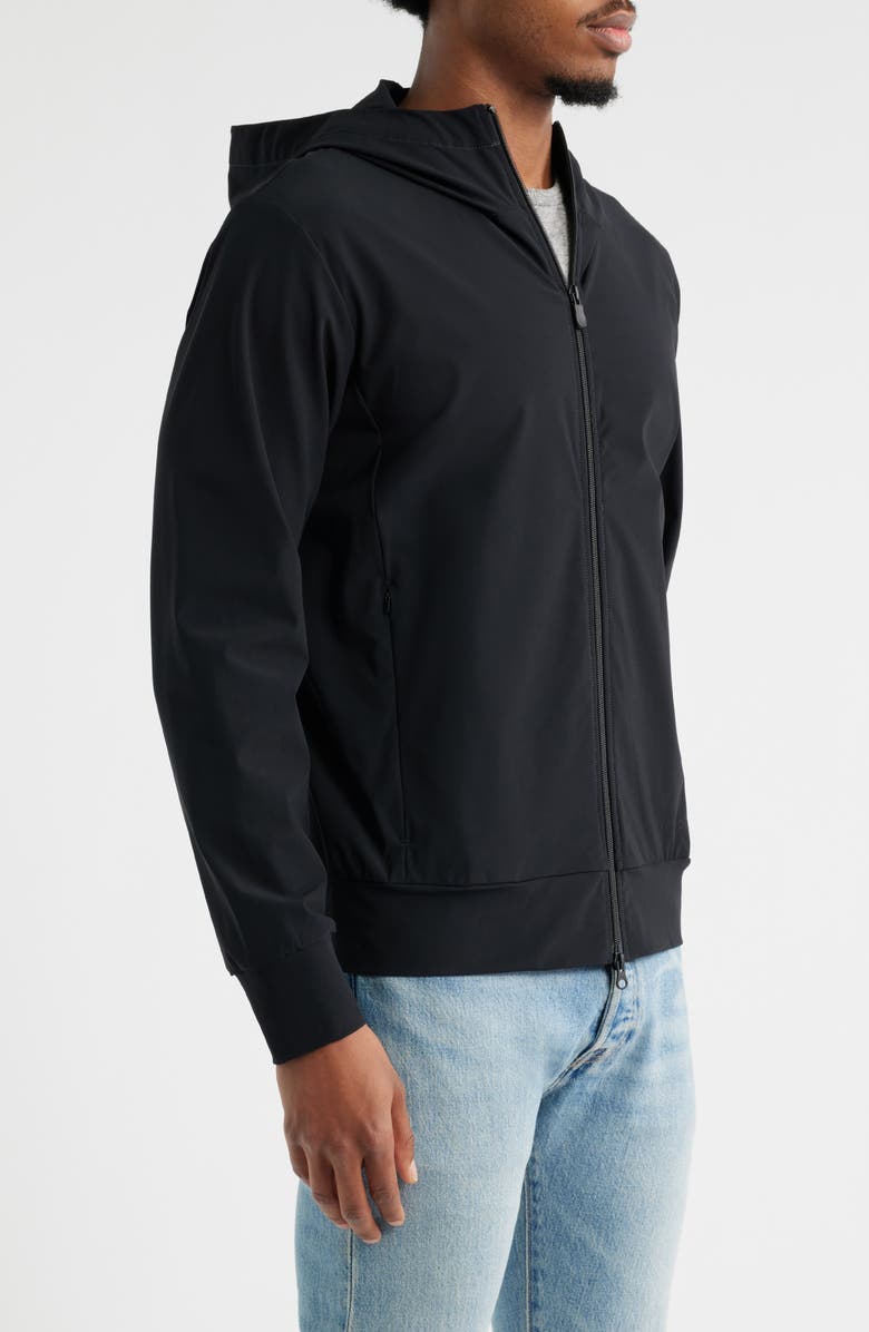 Save The Duck Luiz Hooded Water Repellent Jacket, Alternate, color, Black