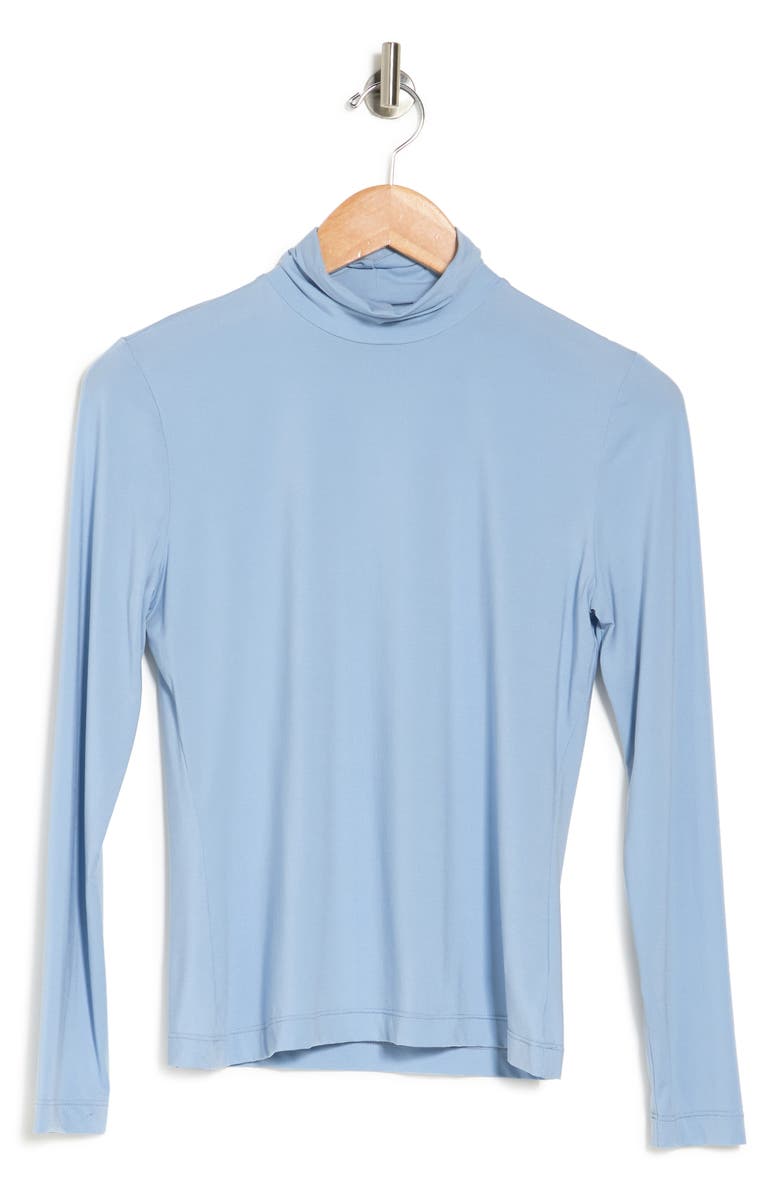 St. John Collection Nuda Jersey Turtleneck Top, Main, color, 