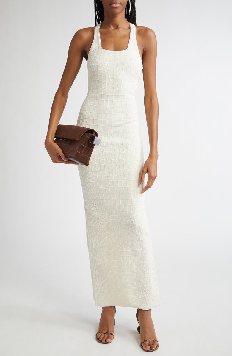 Jacquemus La Robe Scala Racerback Body-Con Tank Dress, Main, color, Off-White