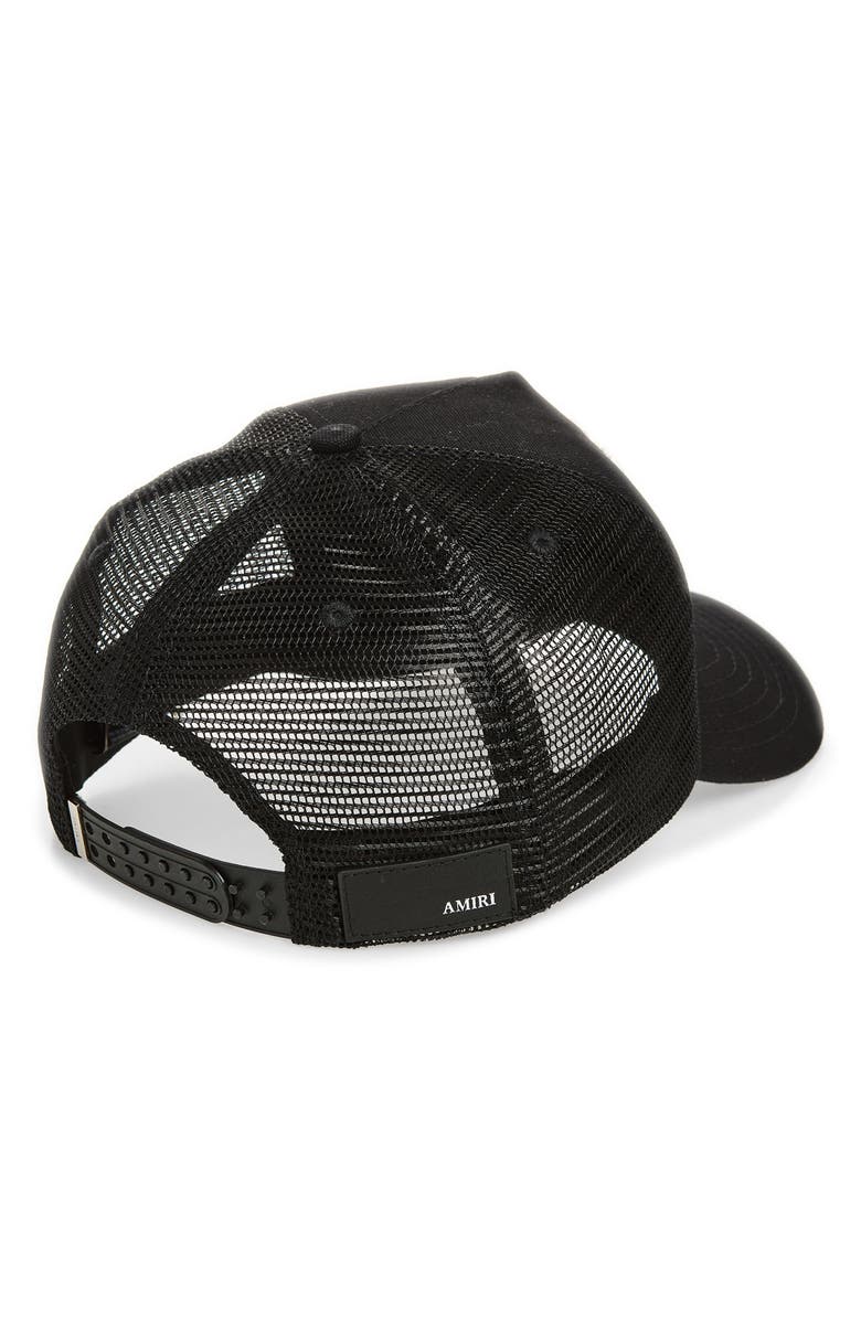 AMIRI Hollywood Trucker Hat, Alternate, color, Black