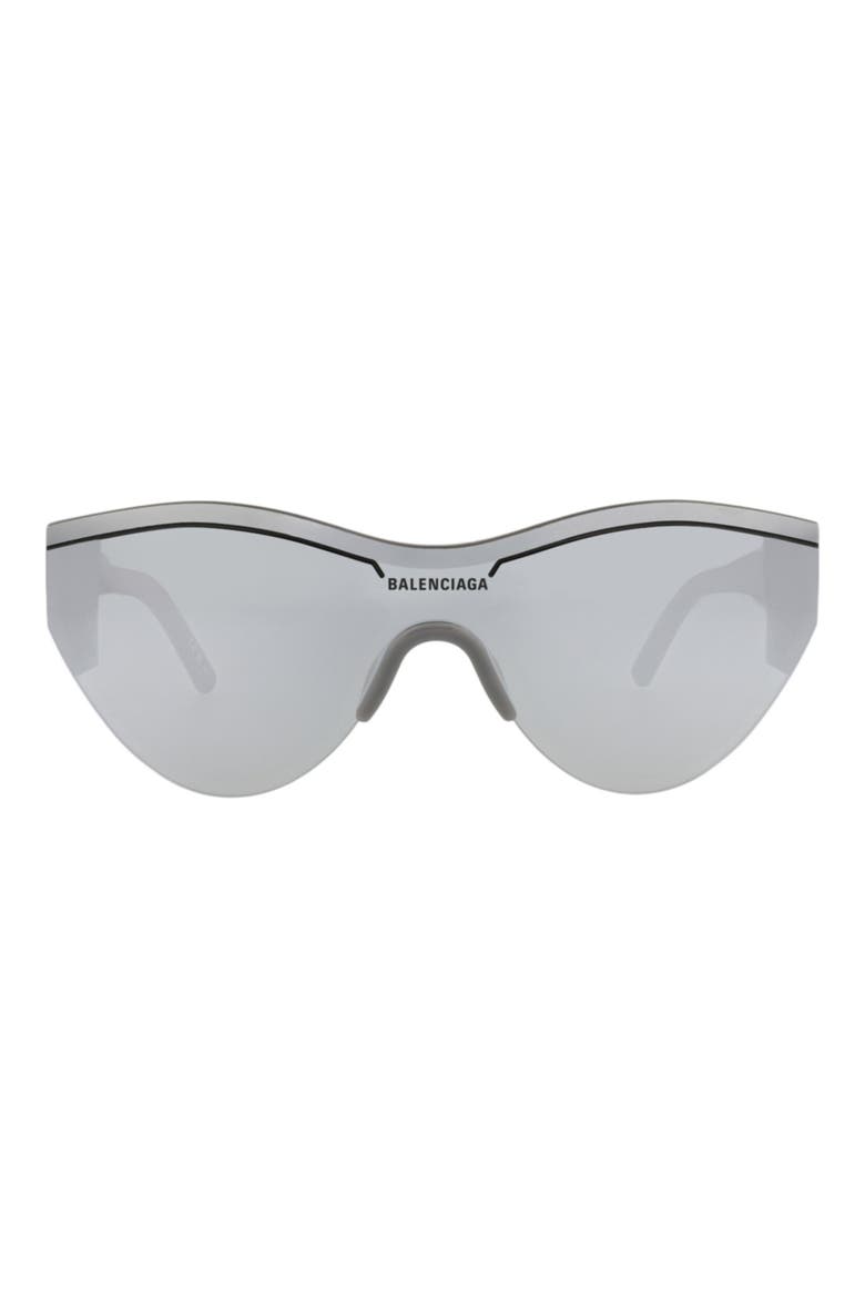 99mm Shield Mirrored Sunglasses, Main, color, GREY GREY SILVER