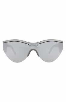 Balenciaga 99mm Shield Mirrored Sunglasses
