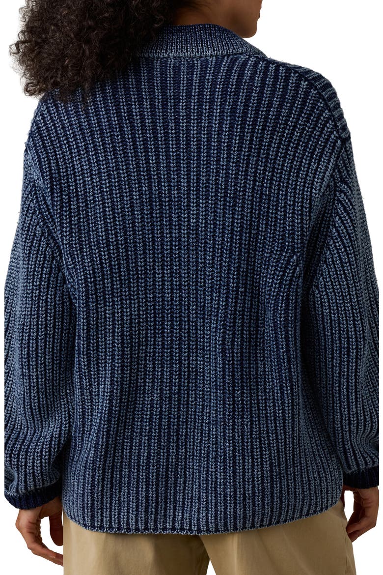 Sunwashed Indigo Cotton Lodge Cardigan, Alternate, color, MIDNIGHT INDIGO WASH