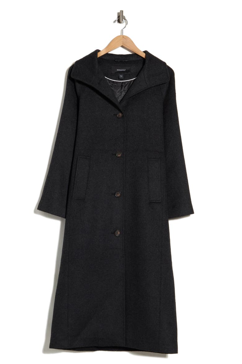 Funnel Neck Coat, Alternate, color, CHARCOAL
