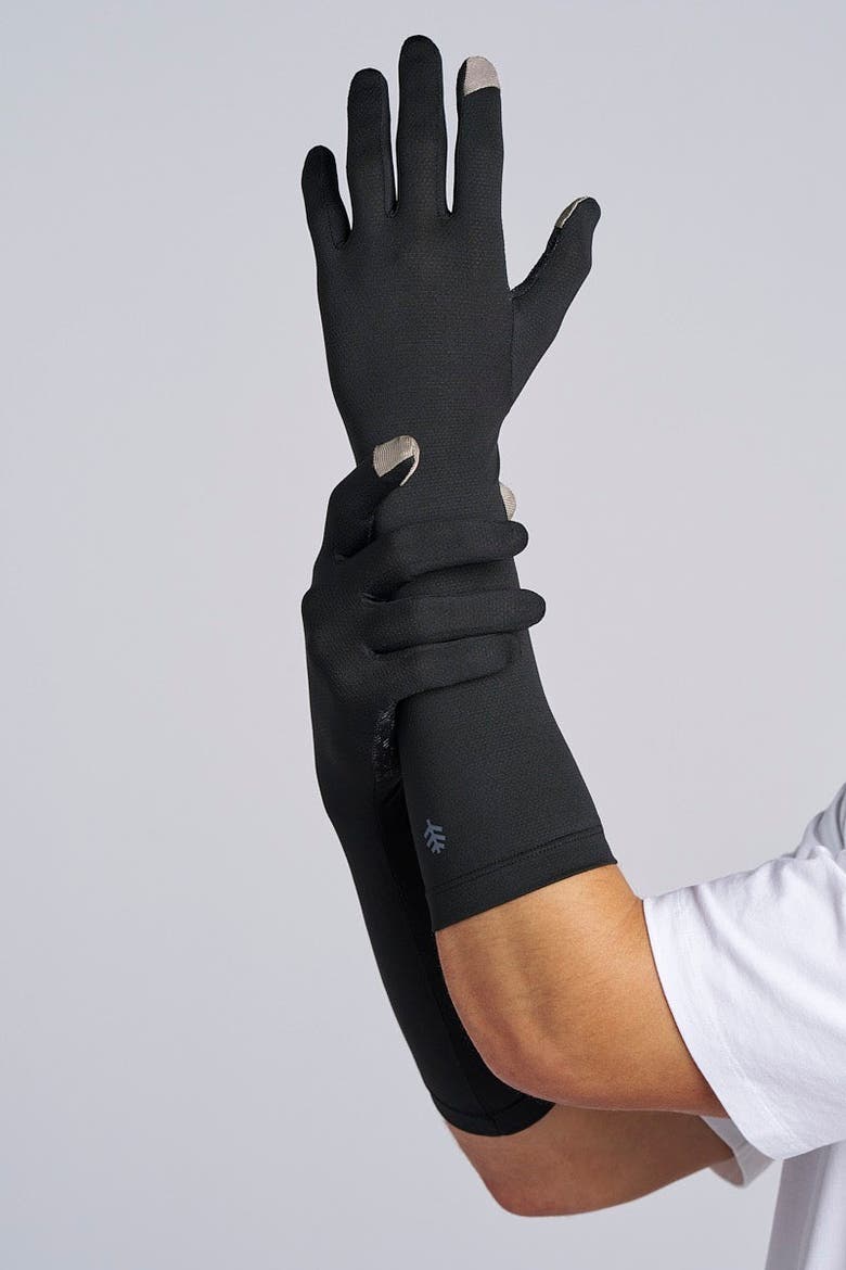 Bona Mid-Length UV Sun Glove with Touchscreen Tips, UPF 50+ Sun Protection, Alternate, color, Black