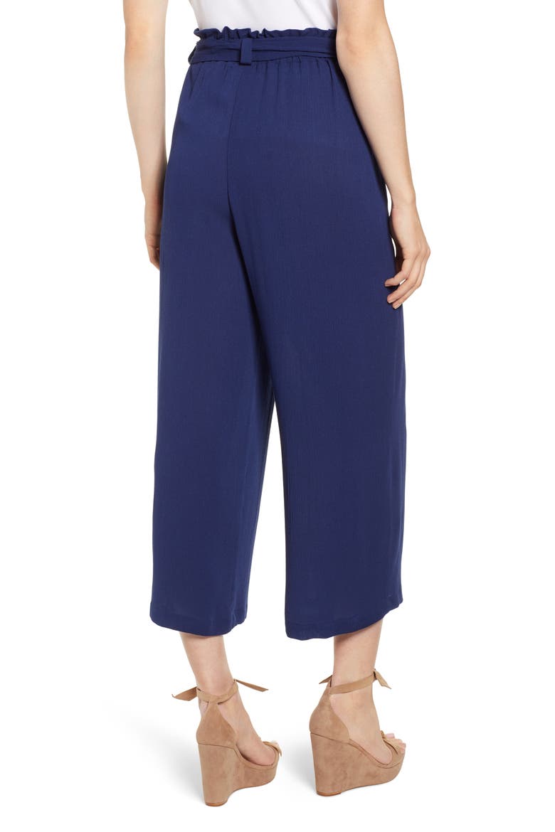 Gibson x Hi Sugarplum! Sedona Wide Leg Ankle Pants (Nordstrom Exclusive), Alternate, color, CHAMBRAY SOLID