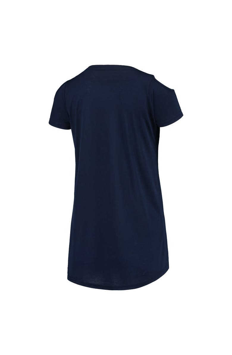 G-III 4HER BY CARL BANKS Women's G-III 4Her by Carl Banks Navy Milwaukee Brewers Clear the Bases Cold Shoulder Scoop Neck T-Shirt, Alternate, color, 