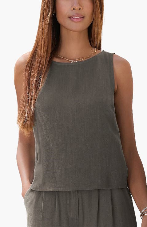 Women's Sleeveless Linen Blouse