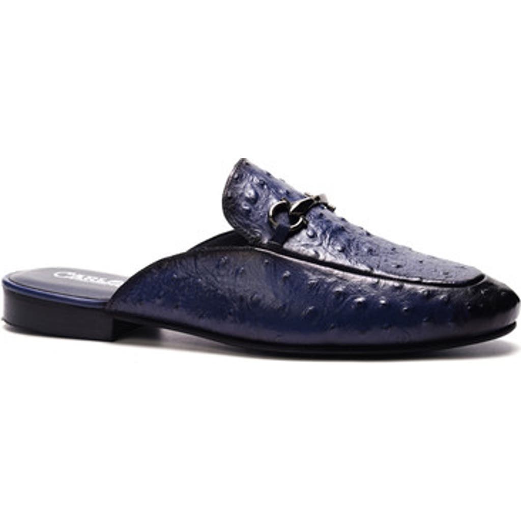 CARLOS SANTANA Apollo Bit Slides in Blue Ostrich  product