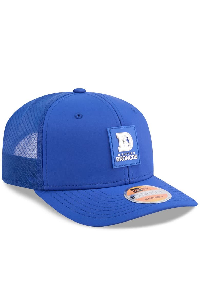 New Era Men's New Era Royal Denver Broncos 2025 Sideline Throwback 9SEVENTY Trucker Adjustable Hat, Alternate, color, 