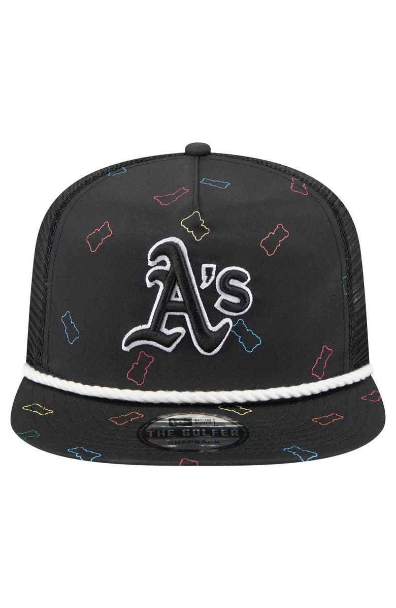 New Era Men
s New Era  Black Athletics Gummy Golfer Trucker Adjustable Hat, Alternate, color, Black