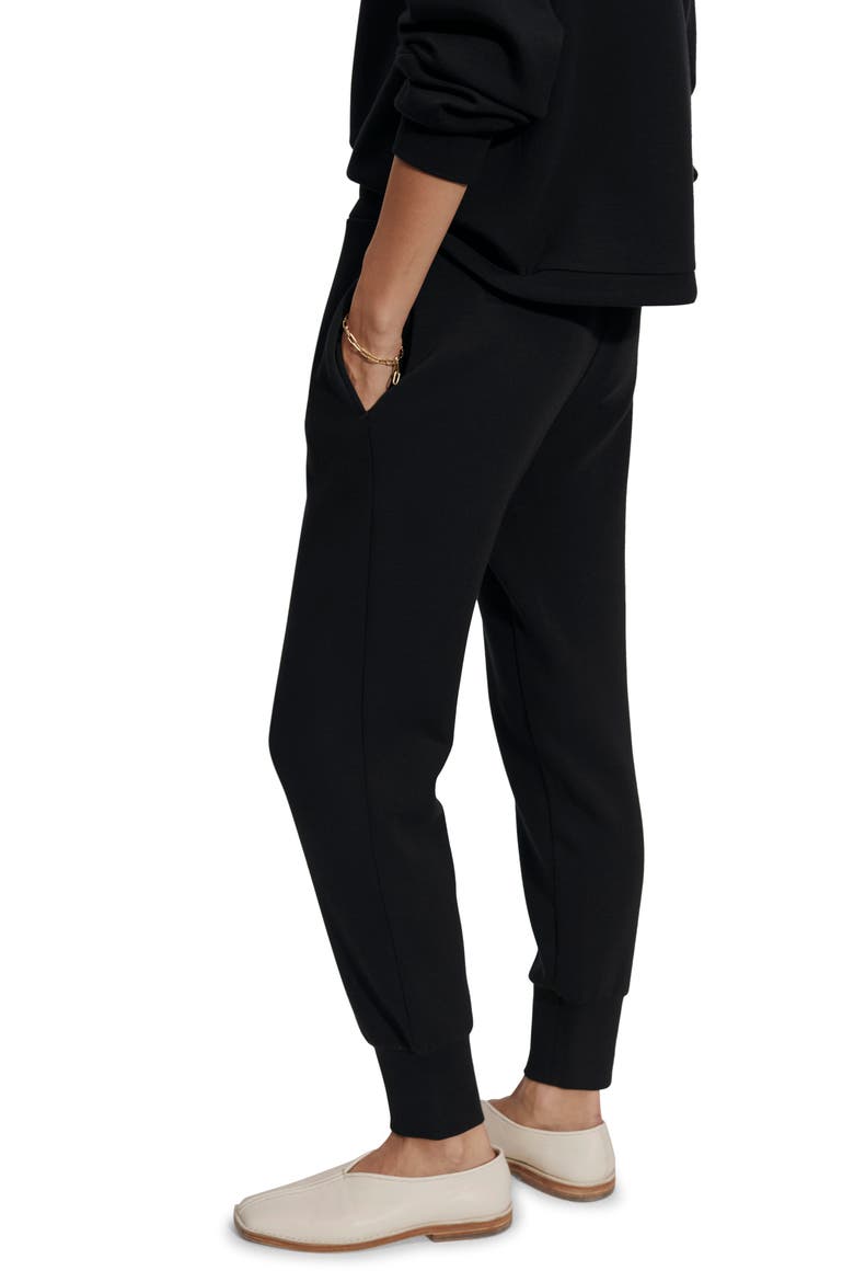 Brushed Rib Slim Cuff 25-Inch Pants, Alternate, color, BLACK