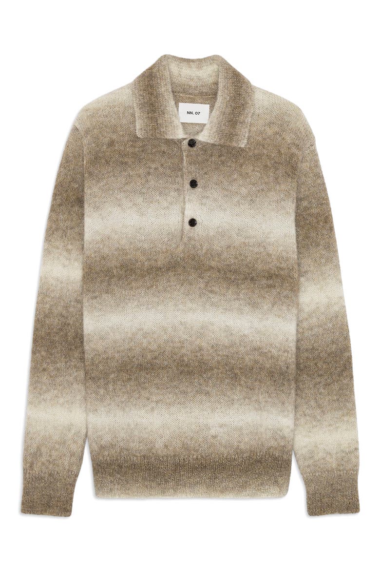 Alfie 6656 Alpaca Blend Polo Sweater, Main, color, LIGHT CAMEL