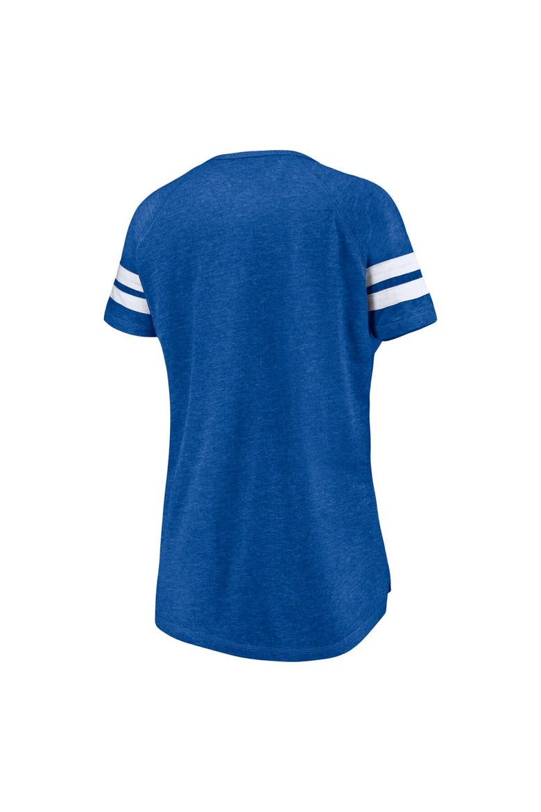 Women's Fanatics Branded Royal New York Giants Plus Size Raglan Notch Neck T-Shirt, Alternate, color, Royal
