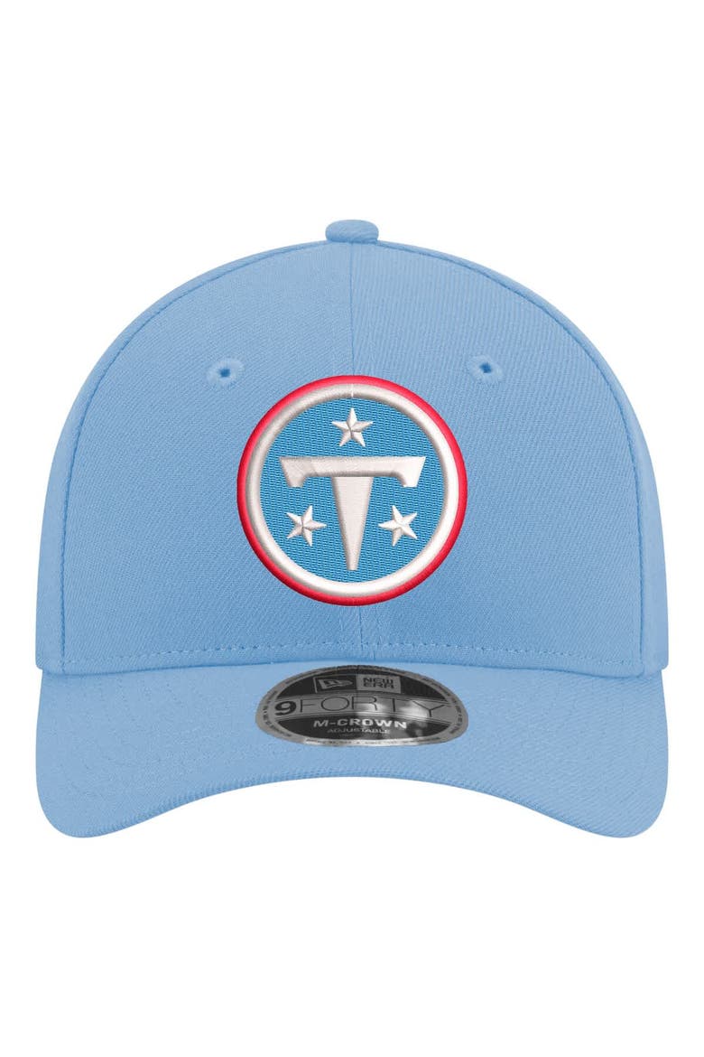 Men's New Era  Light Blue Tennessee Titans Primary Logo 9FORTY M-Crown Adjustable Hat, Alternate, color, Light Blue