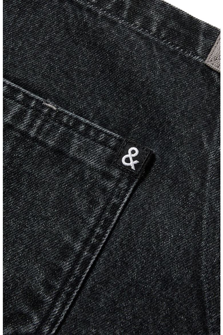 The Crossback Apron - Oyster Grey Denim, Alternate, color, Oyster