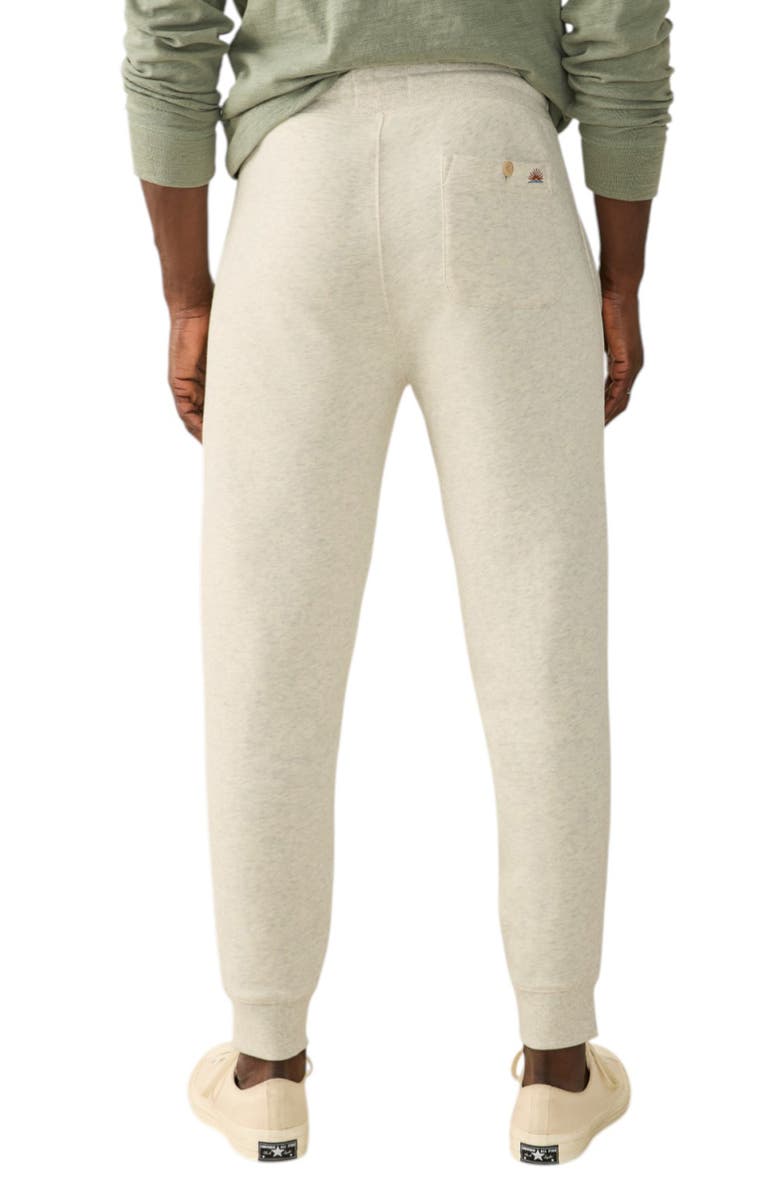 Faherty High Standard Organic Pima Cotton Blend Fleece Joggers, Alternate, color, Antique Ivory Heather