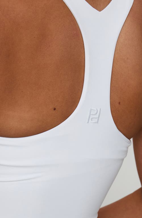 Princess Polly Fast Track Longline Active Tank Top In White