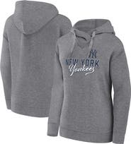 PROFILE Women's Profile Heather Gray New York Yankees Plus Size Pullover Hoodie