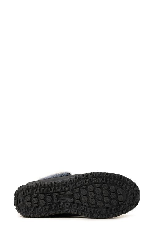 Minnetonka Eagan Faux Fur Slipper Bootie In Black
