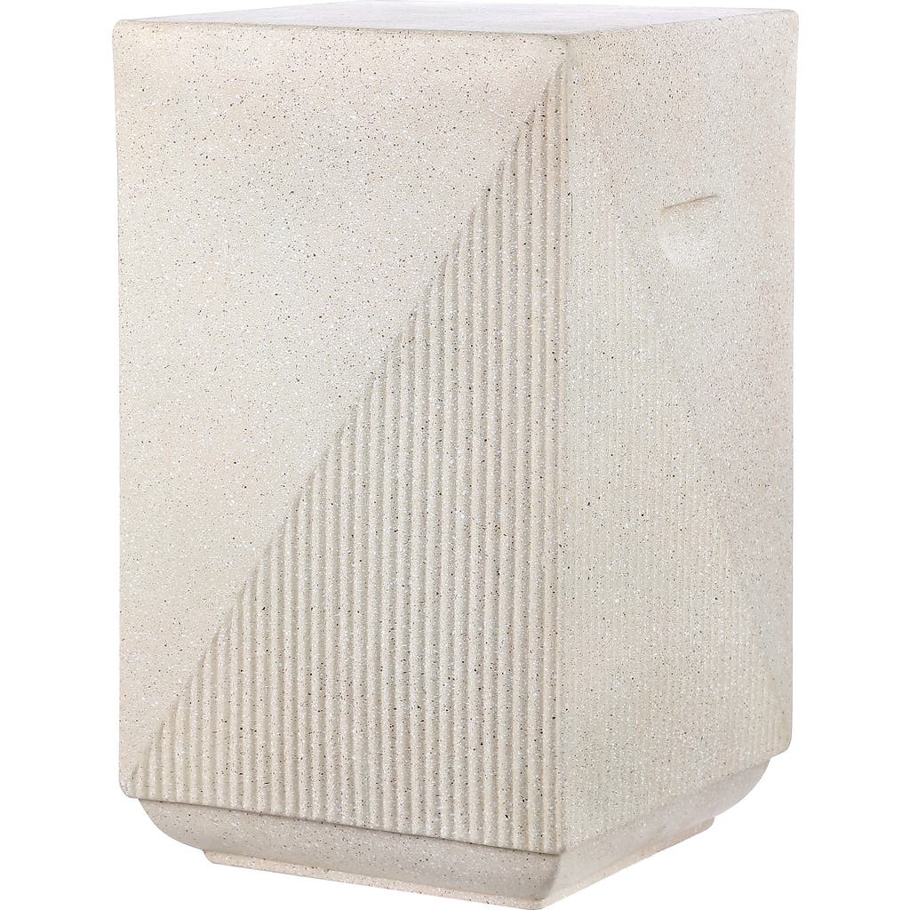 Jonathan Y Adrian 20.75" Contemporary Minimalist Square Accent Table, Cream Terrazzo Finish In Cream Terrazzo