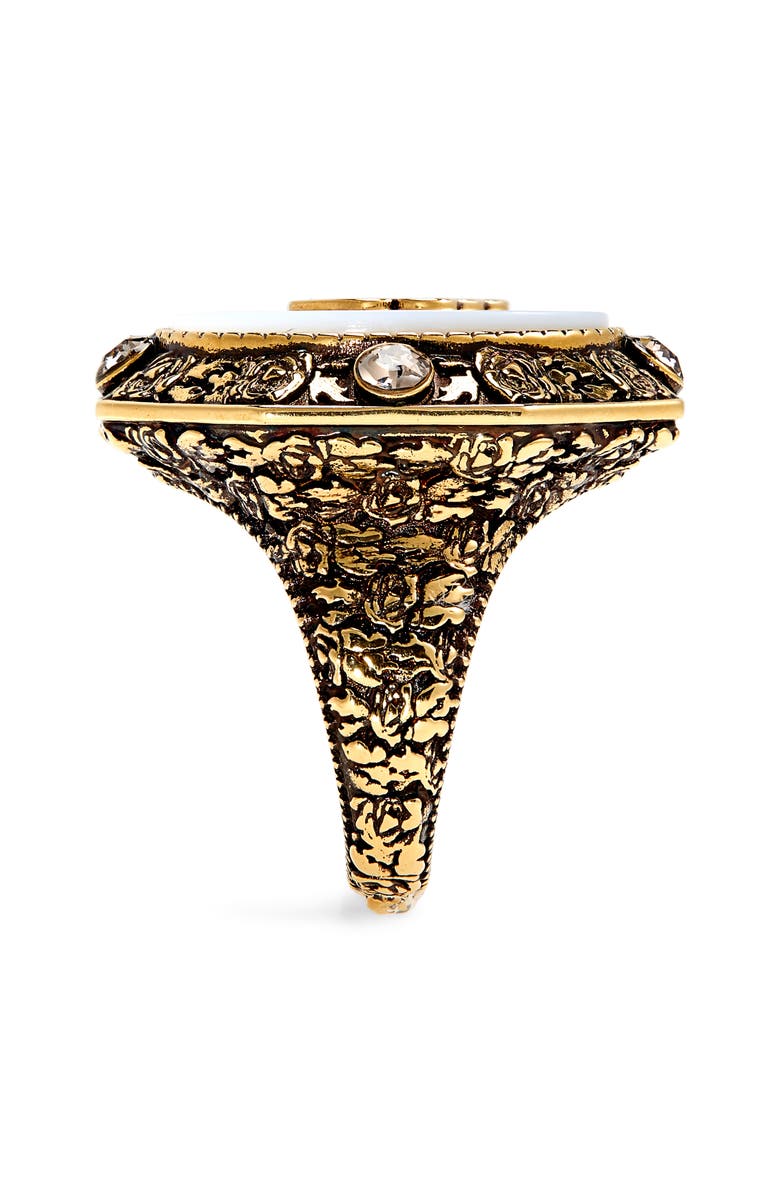 McQueen Alexander McQueen Signature Jeweled Ring, Alternate, color,