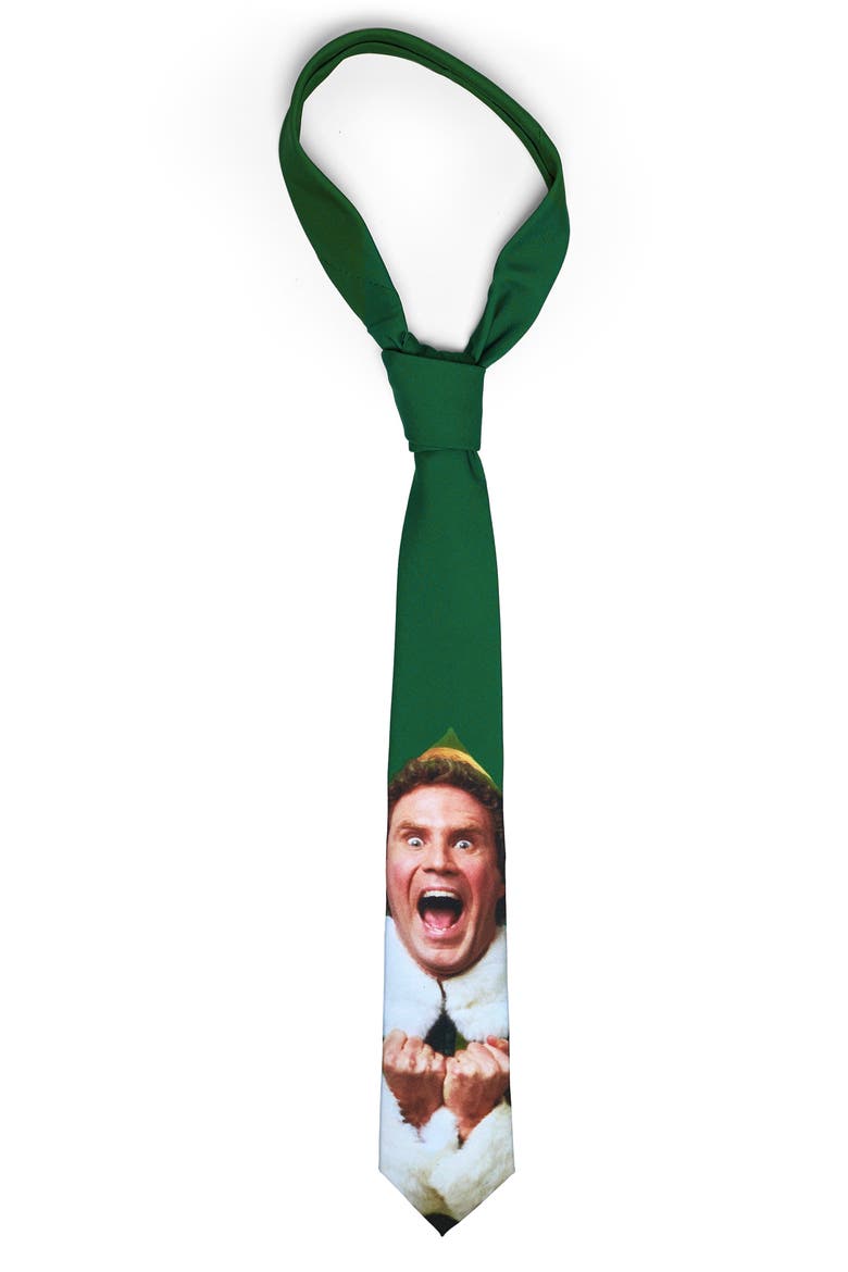 'Elf' Christmas Tie, Main, color, GREEN MULTI
