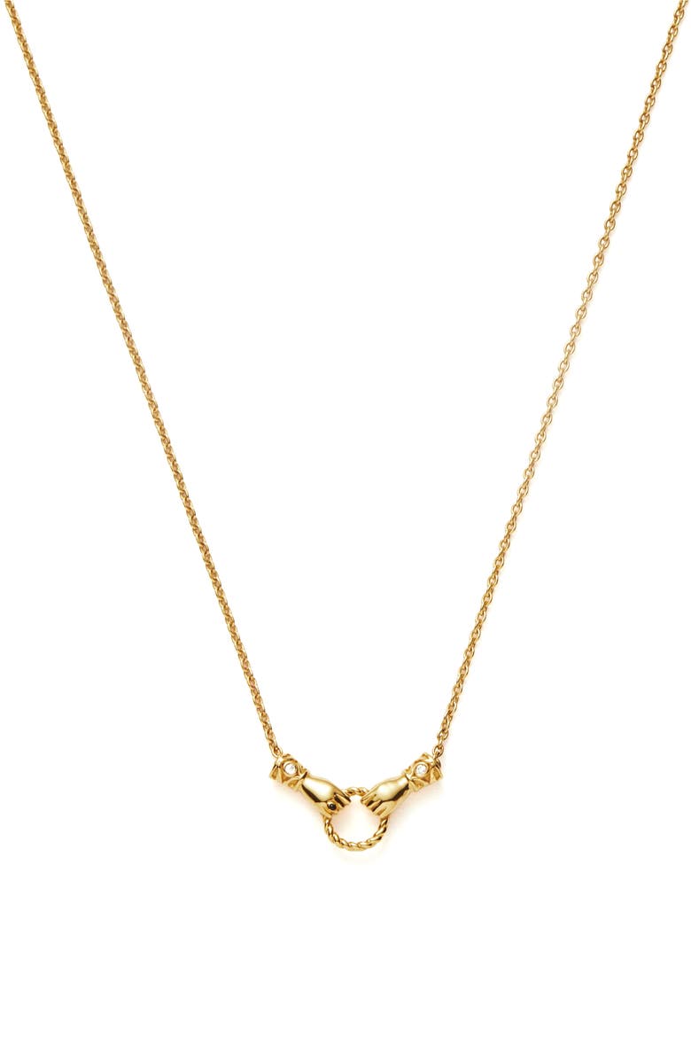 Missoma x Harris Reed Mini In Good Hands Pendant Necklace, Main, color, 