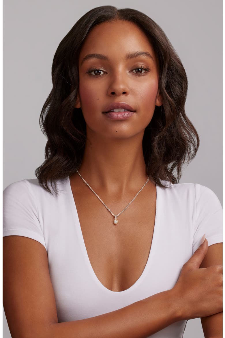 Rittenhouse Diamond Pendant Necklace, Alternate, color, SILVER