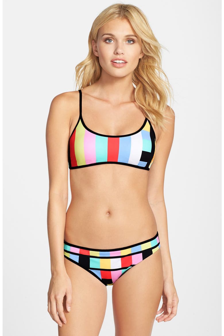 'Bandwave' Hipster Bikini Bottoms, Alternate, color, MULTI