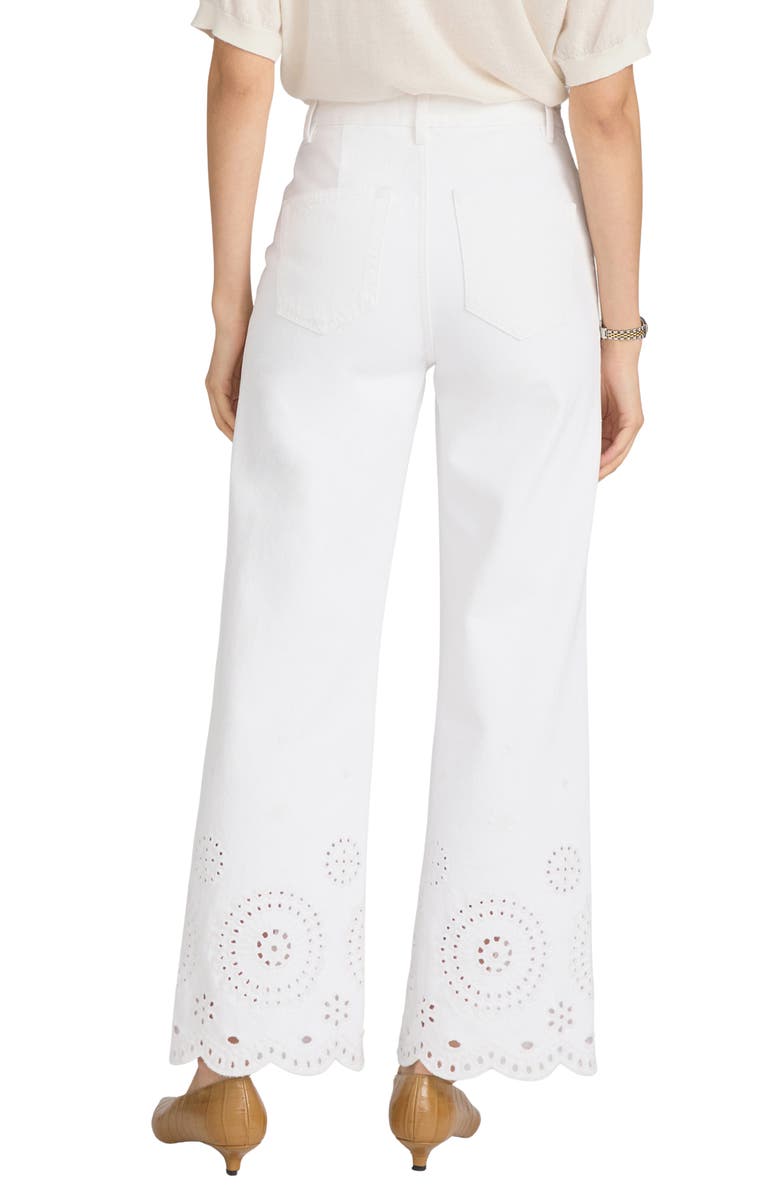 FRAME The Eyelet Flare Jeans, Alternate, color, White