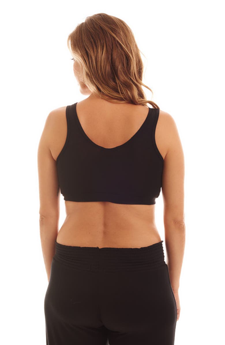 Everly Grey Paisley During & After 3-Piece Maternity/Nursing Sleep Bras, Alternate, color, Latte