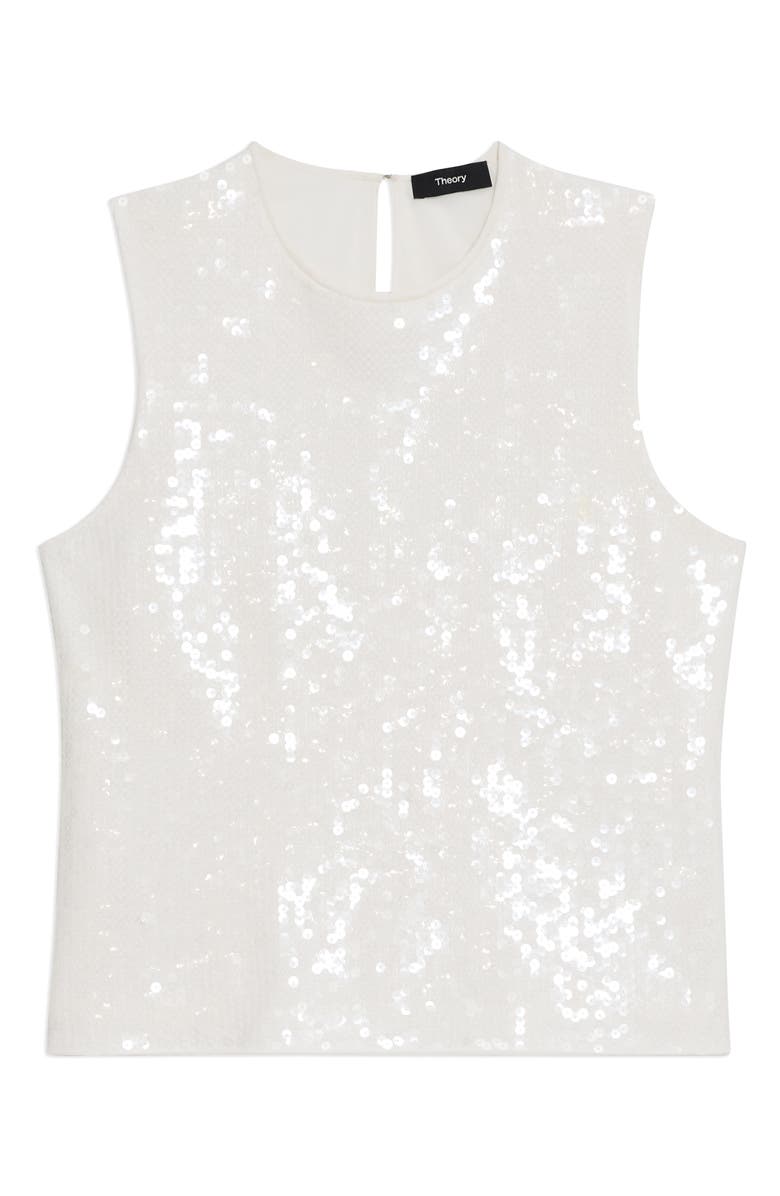 Theory Sequin Shell, Alternate, color, White