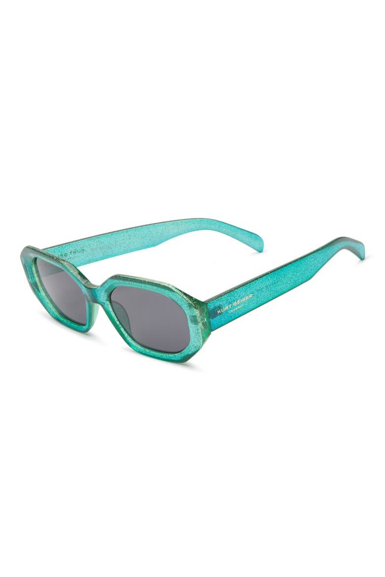Geometric Sunglasses, Alternate, color, TEAL CRYSTAL GLITTER
