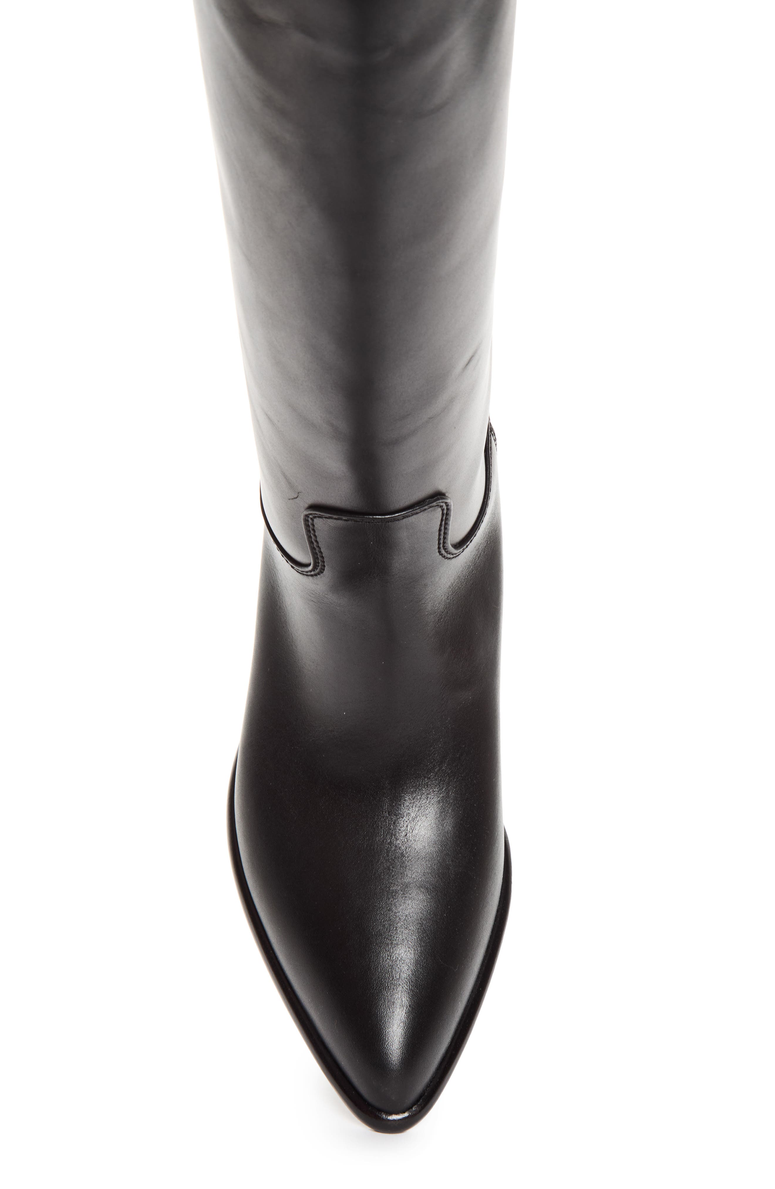 Knee High Leather Boot, Alternate, color, NERO