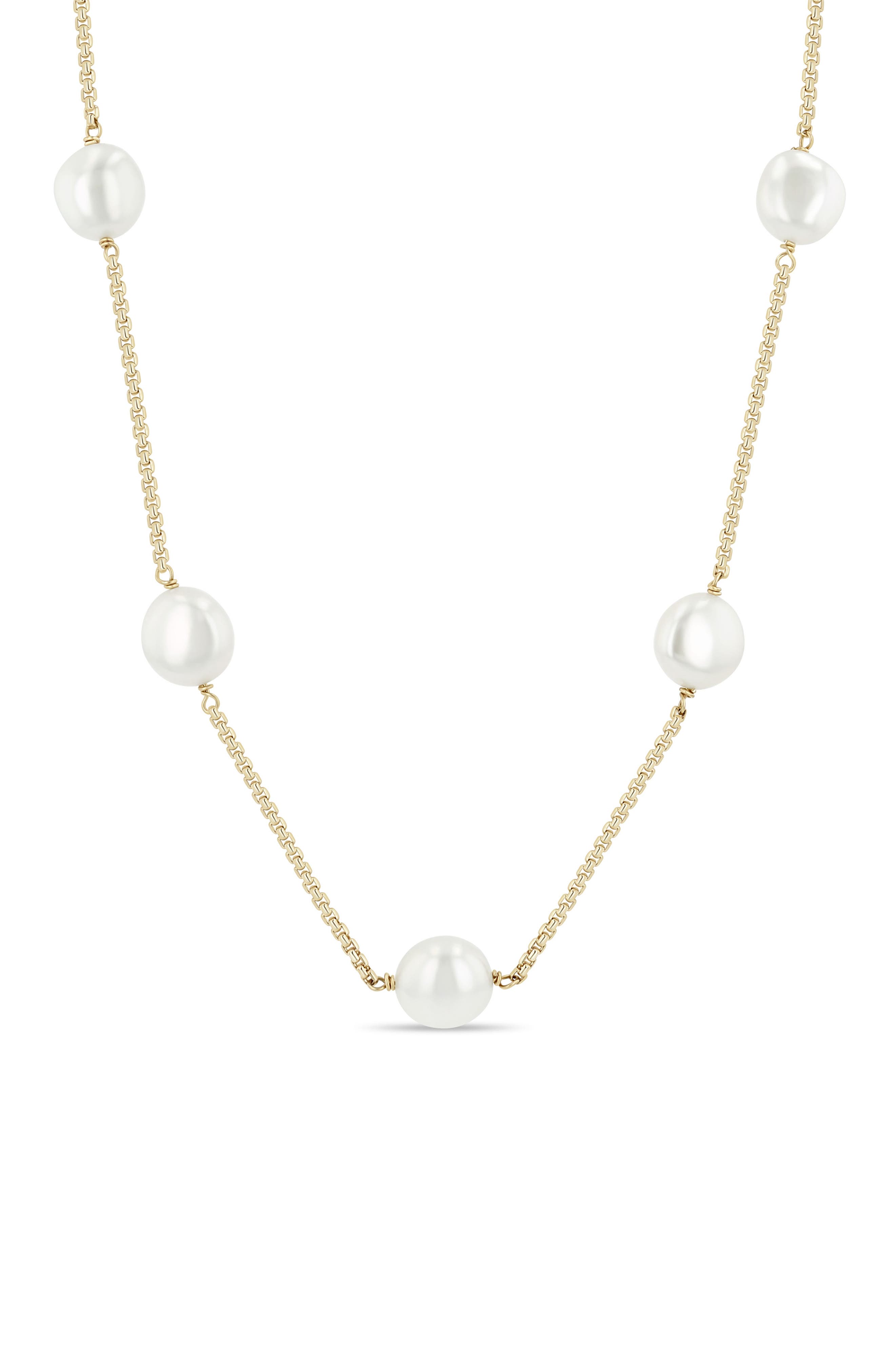 selected 14K YELLOW GOLD / WHITE PEARL