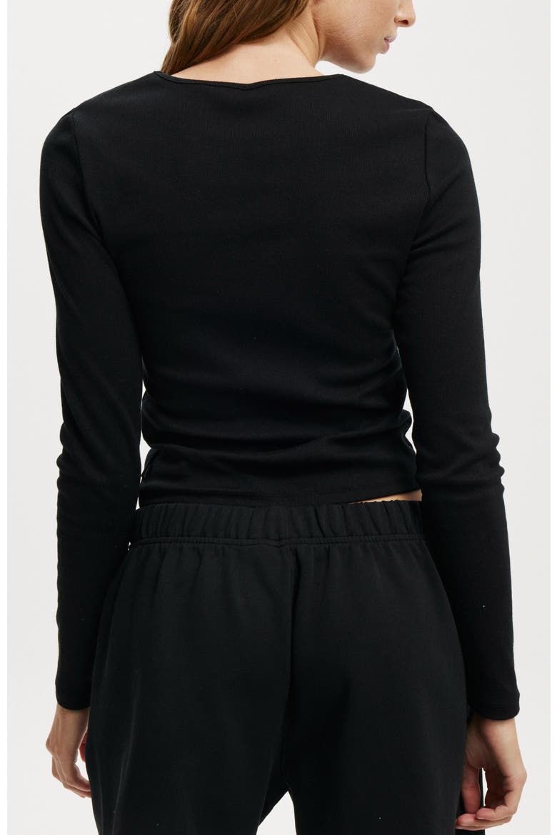 Women's Active Core Rib Longsleeve, Alternate, color, Black