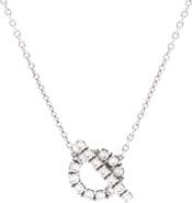Pre-Owned Hermes Finesse Pendant Necklace 18K White Gold and Diamonds