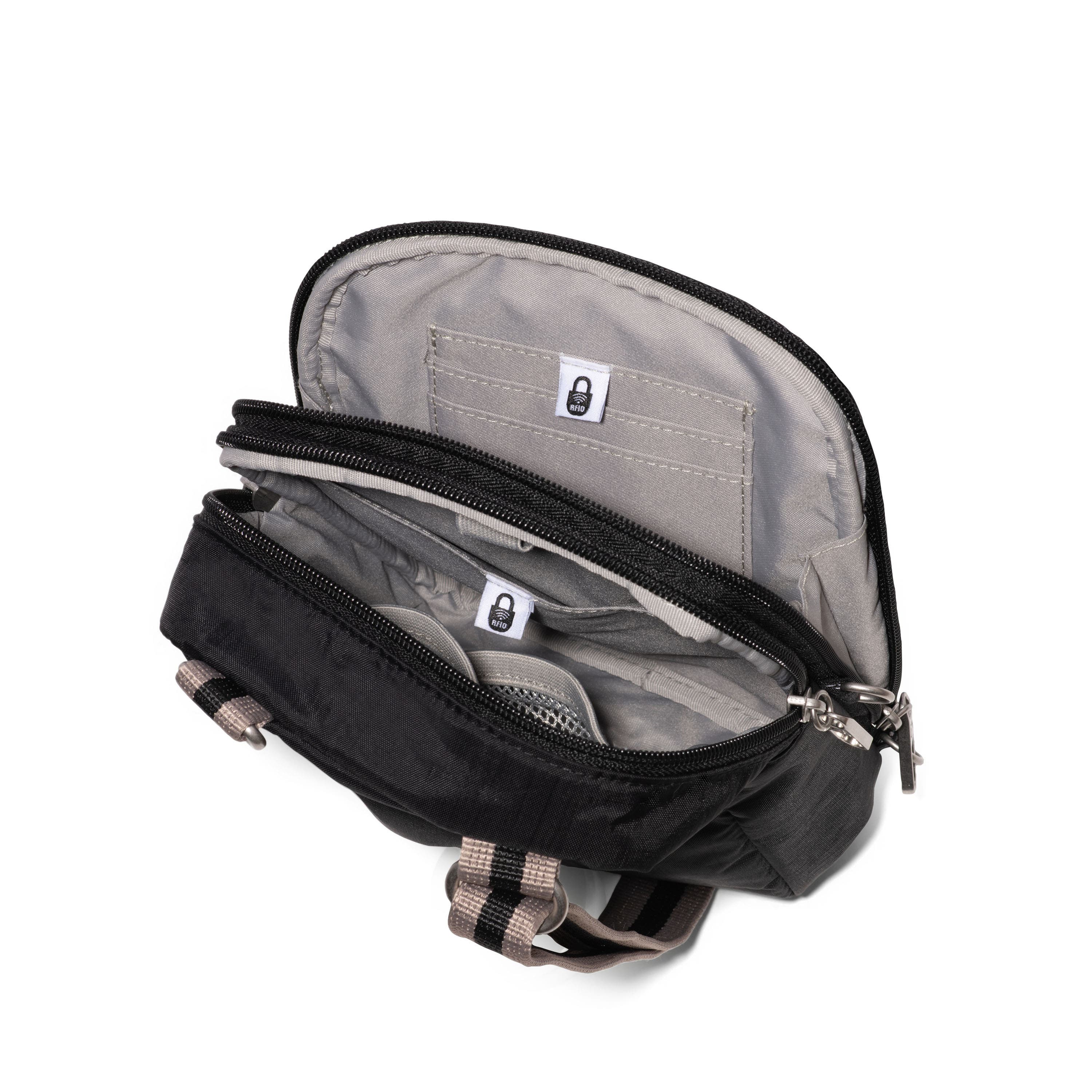 Securtex Classic Anti-Theft Mini Everything Crossbody, Alternate, color, Black/Neutral