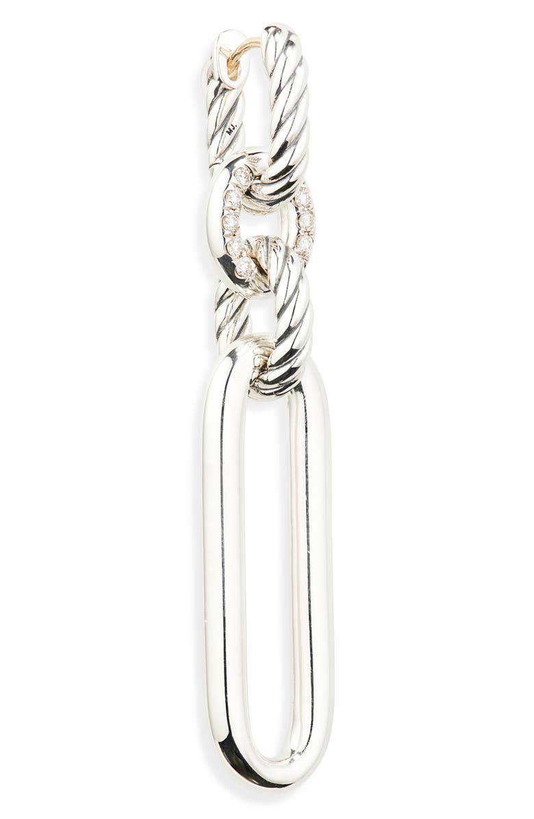 David Yurman Lexington Double Link Drop Earrings, Alternate, color, Sterling Silver