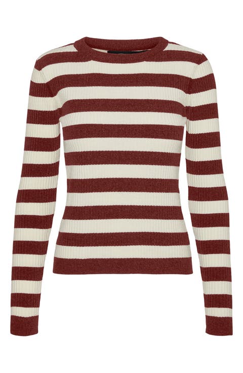 Chili Stripe Crewneck Sweater