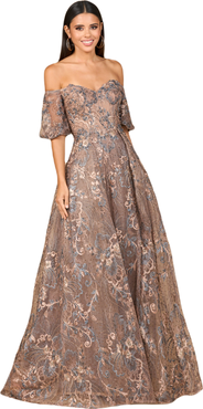 LARA New York Off Shoulder Lace Ballgown