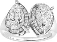 LuvMyJewelry Sansa 14K Gold Toi et Moi Pear Lab Grown Diamond Ring - 3.25 Cts