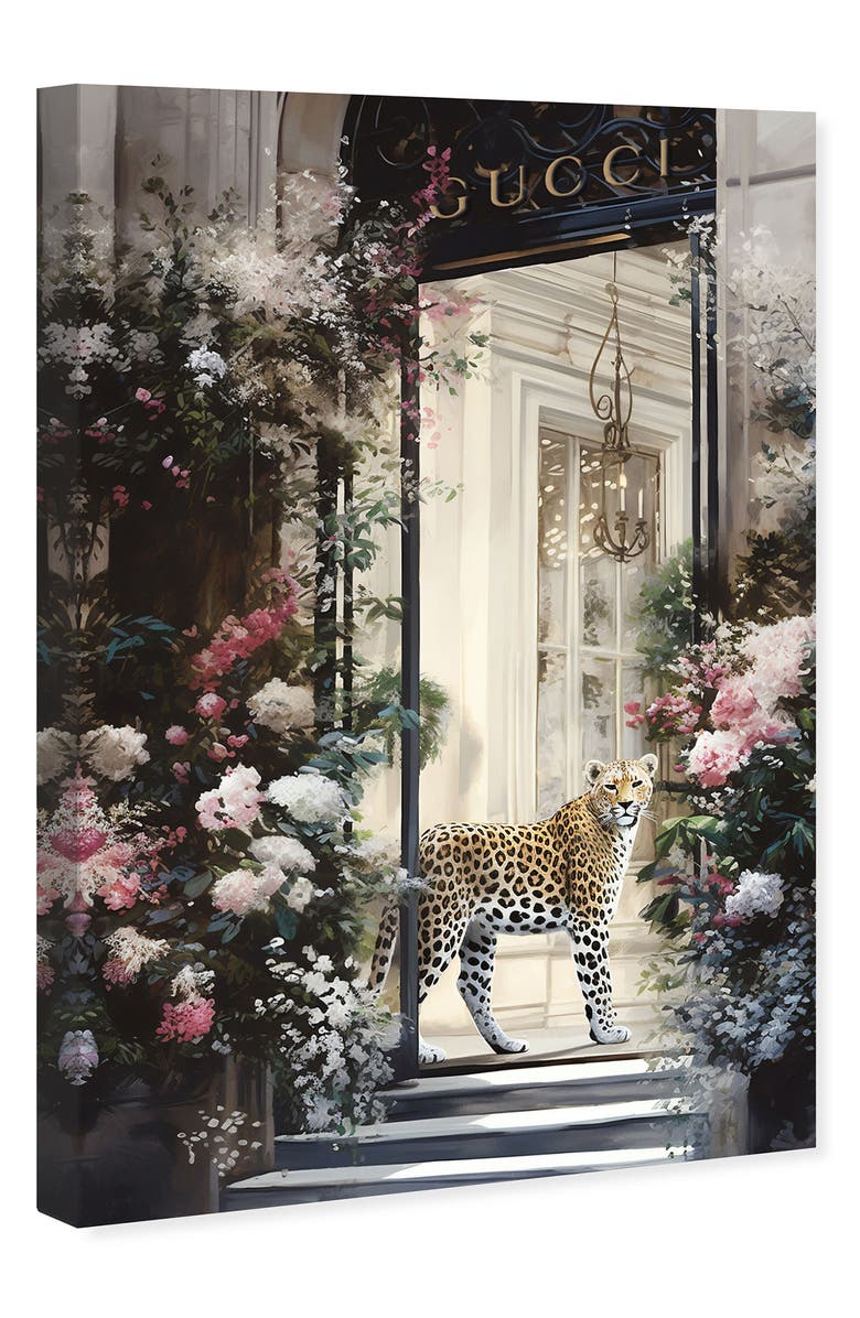 Wynwood Studio Elegant Flower Storefront Canvas Wall Art, Alternate, color, Black