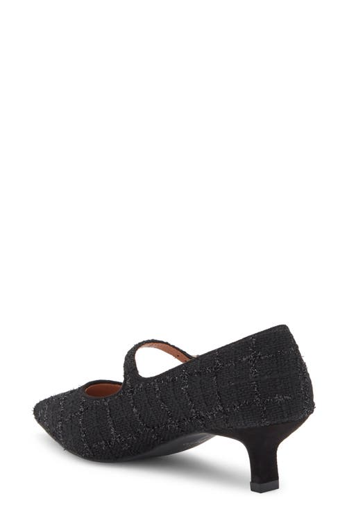 Linea Paolo Ciara Mary Jane Kitten Heel Pump In Black Fabric