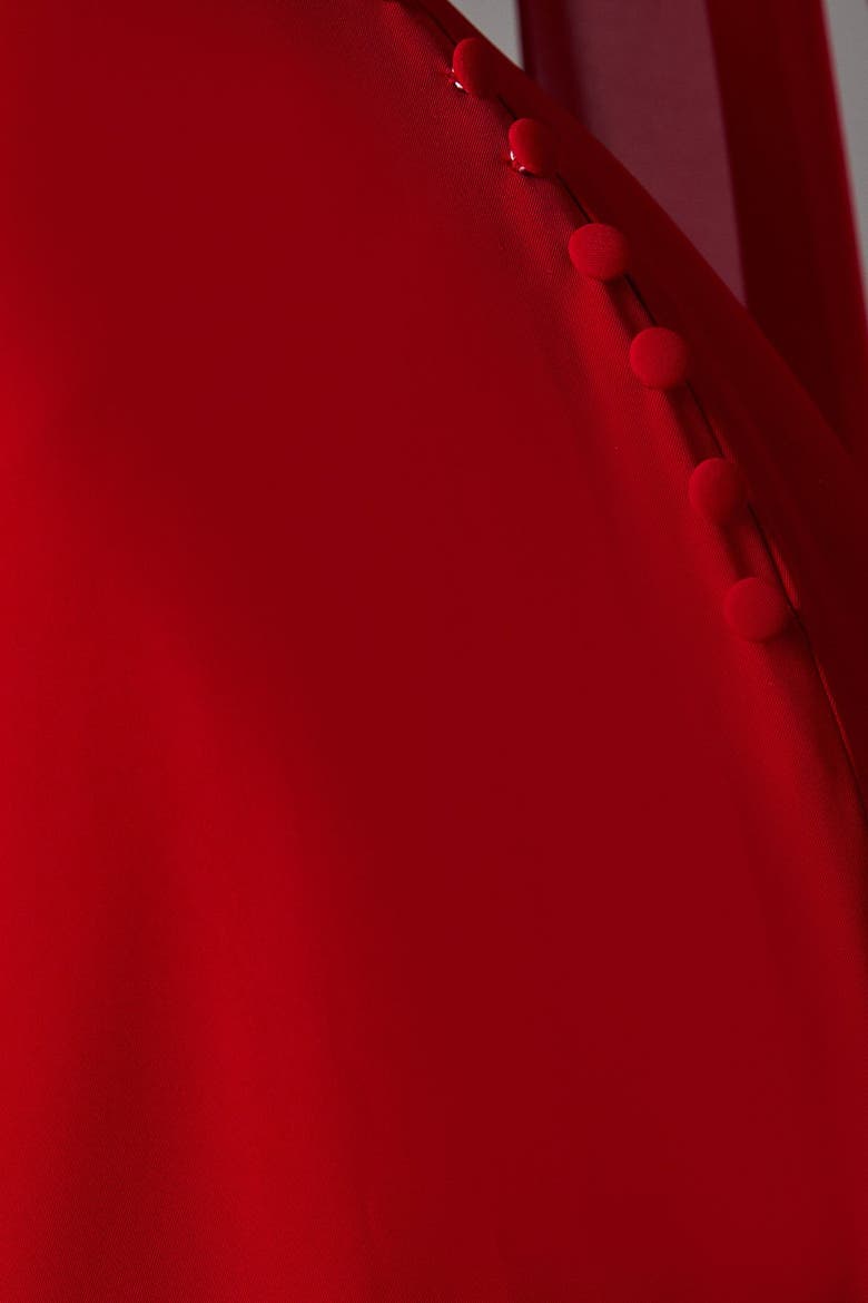 Cowl Back Crepe Maxi Dress, Alternate, color, Red