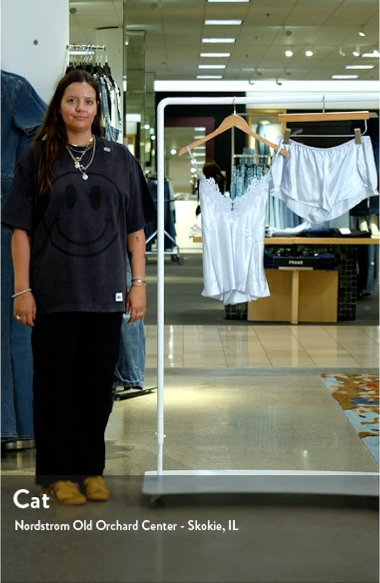 Reine Lace Trim Satin Short Pajamas, sales video thumbnail