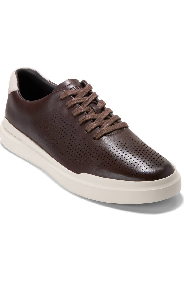 Cole Haan Laser Cut Leather Sneaker, Main, color, Madra/ Oyster Mushroom