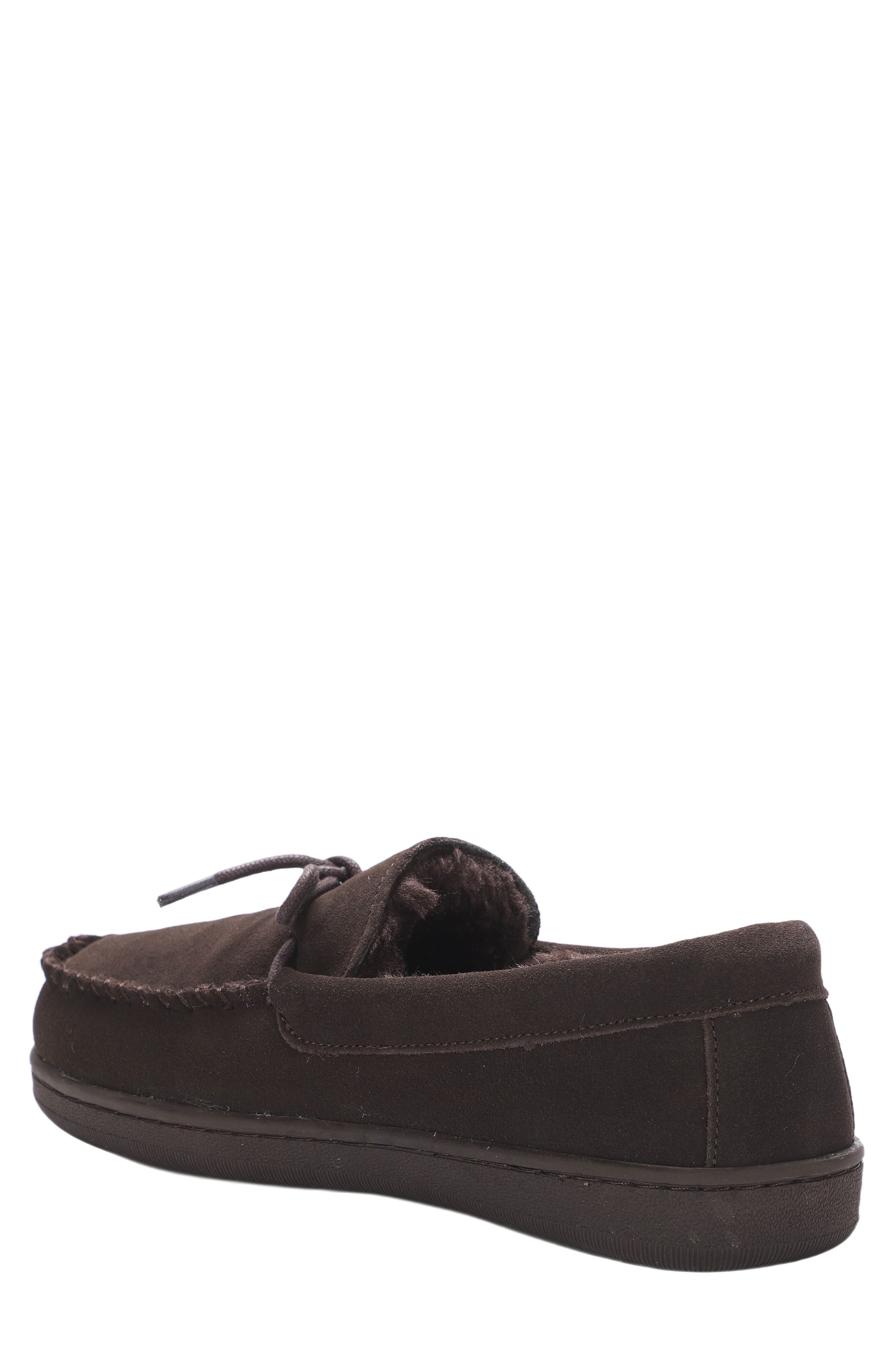 Mykos Theo Faux Shearling Slipper, Alternate, color, Chocolate
