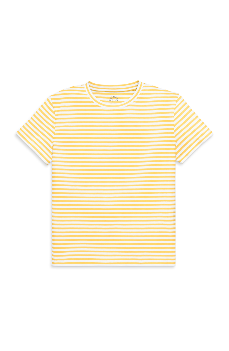 Primary Adult Easy Crewneck Stripe Tee, Main, color, Sunlight White Stripe